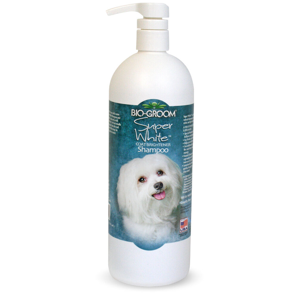Bio-Groom Super White Shampoo 946 ml - szampon rozjaśniający do jasnej i białej sierści