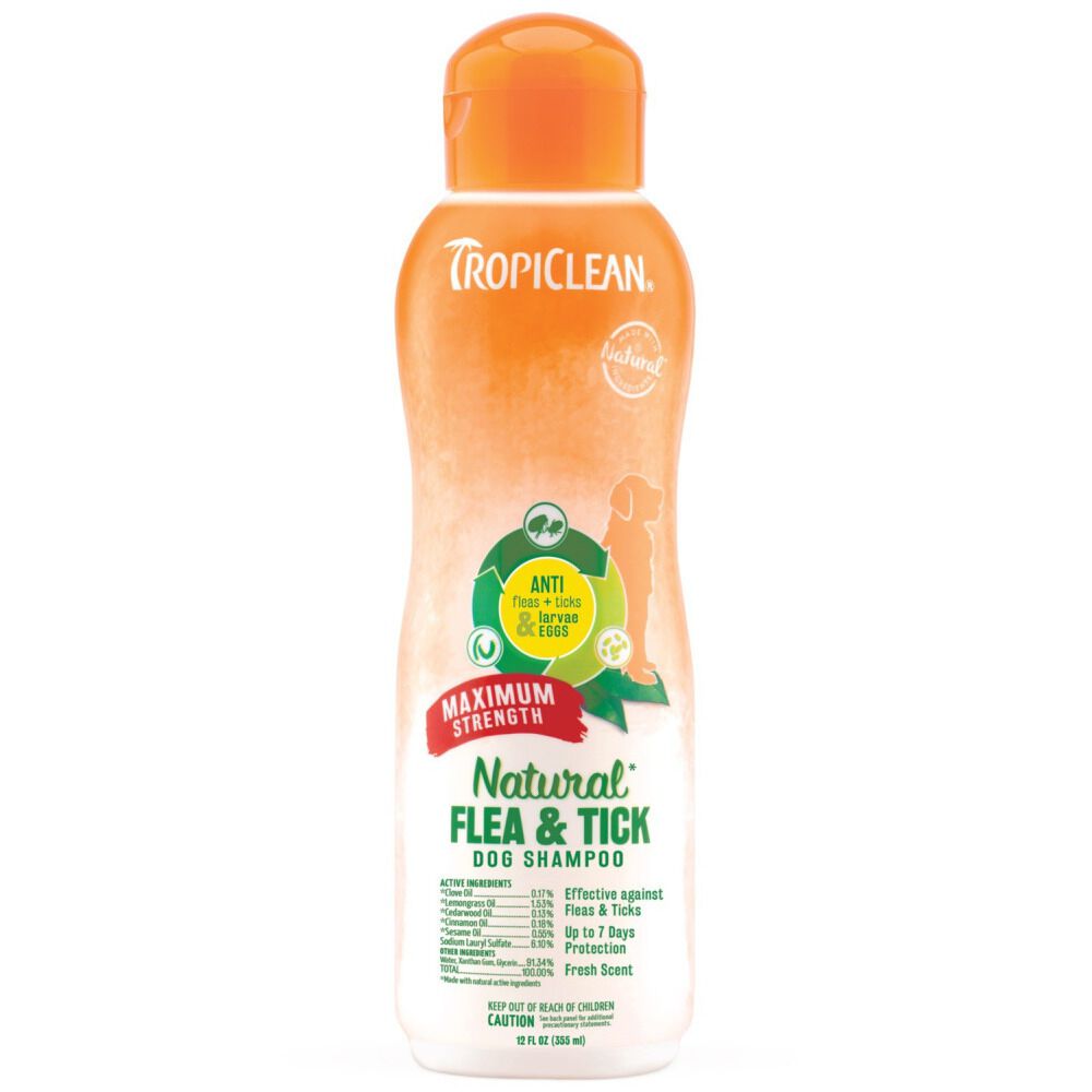TropiClean Natural Flea&Tick Dog Shampoo 355 ml - szampon na pchły i kleszcze