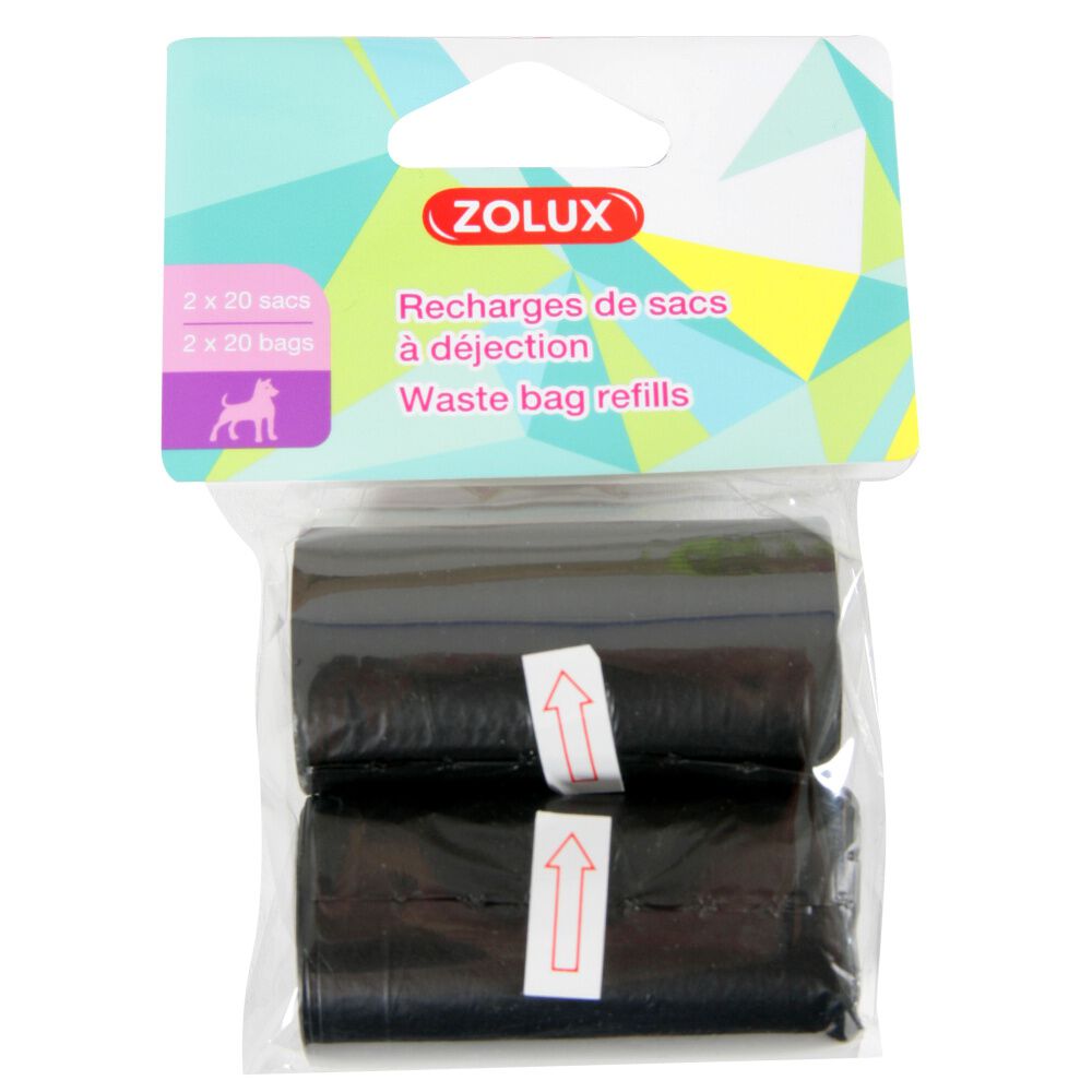 Zolux - woreczki na odchody 2x20 szt czarne