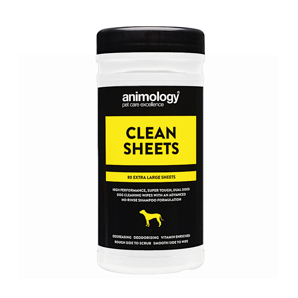 Animology Clean Sheets - chusteczki do czyszczenia sierści w tubie 80 szt.