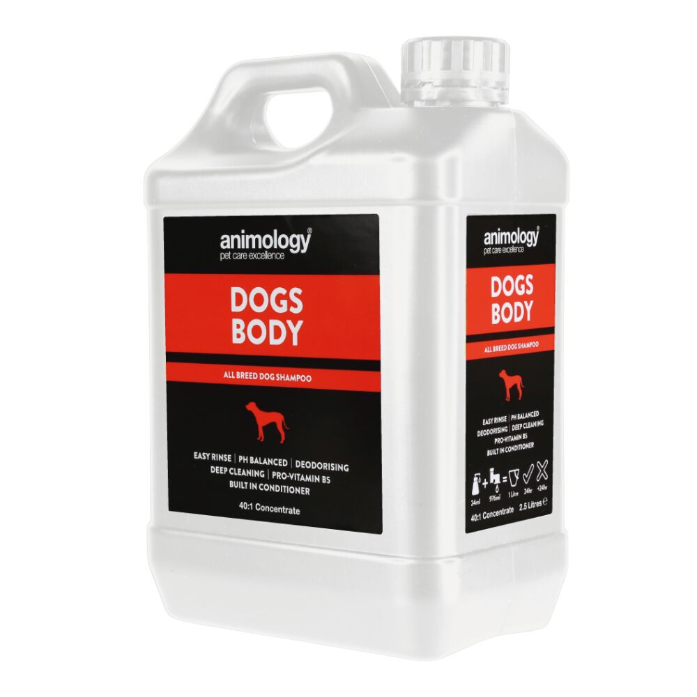 Animology Dogs Body 2,5 L - szampon do wszystkich rodzajów sierści, koncentrat 40:1