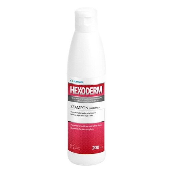 Eurowet Hexoderm 200 ml - szampon dermatologiczny dla psów i kotów