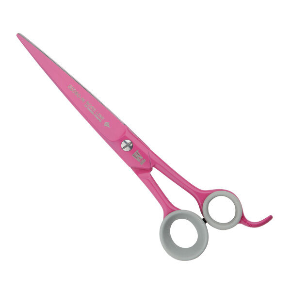 KR Witte Rose Line 8,25" - nożyczki fryzjerskie proste z hakiem i mikroszlifem, różowe