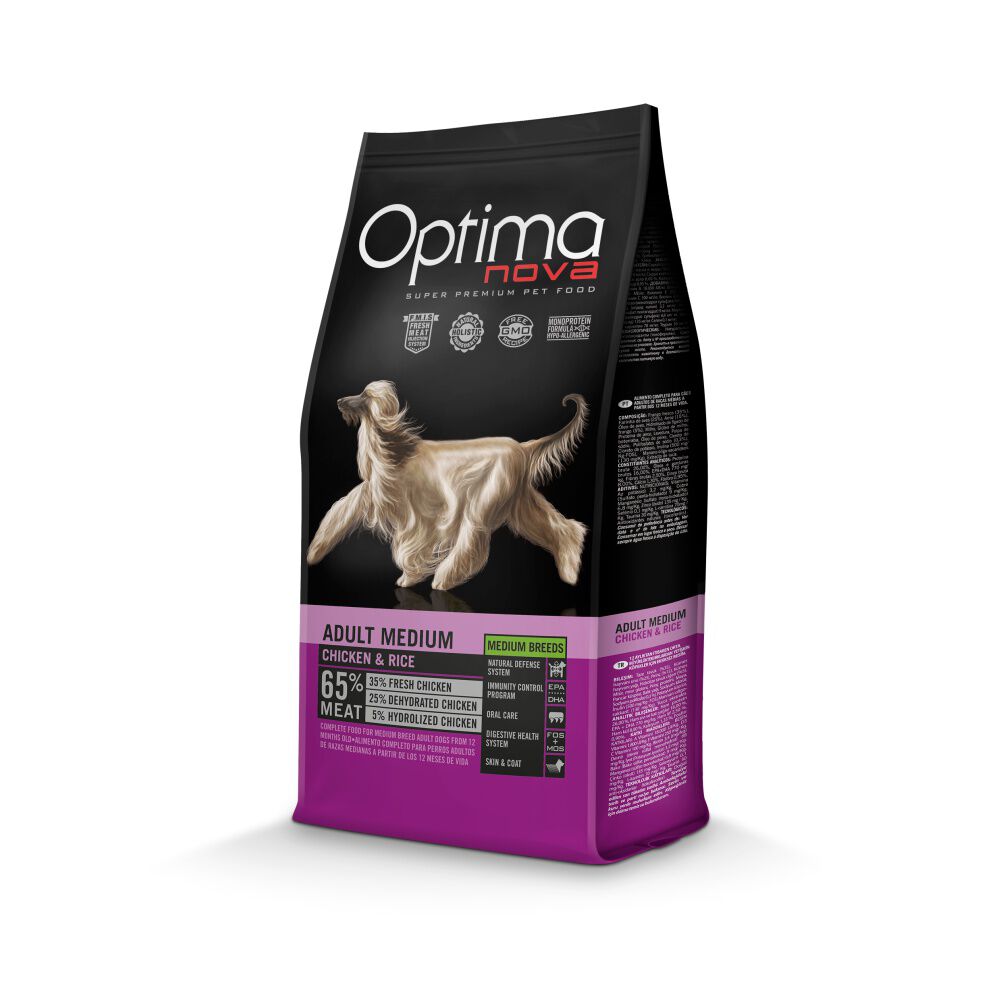 Próbka Optimanova Adult Medium Chicken & Rice 100 g - karma dla dorosłych psów średnich ras