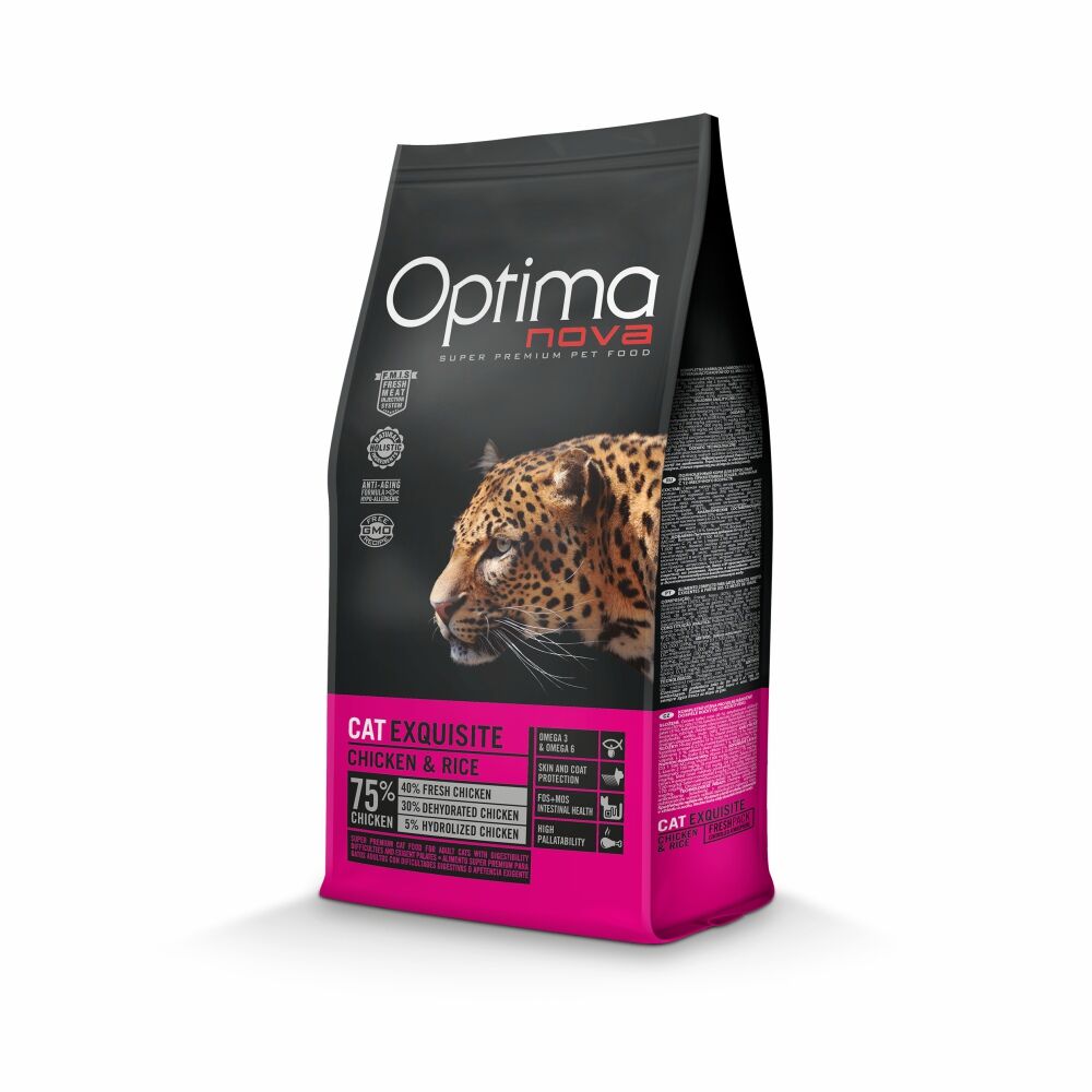 Próbka Optimanova Cat Adult Exquisite Chicken & Rice 70 g - karma dla kotów wybrednych