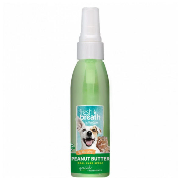 Tropiclean Fresh Breath Oral Care Spray Peanut Butter 118ml - preparat dla psów odświeżający oddech o smaku masła orzechowego