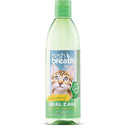 Tropiclean Fresh Breath Water Additive Cat 473ml - naturalny dodatek do wody, do higieny jamy ustnej u kotów