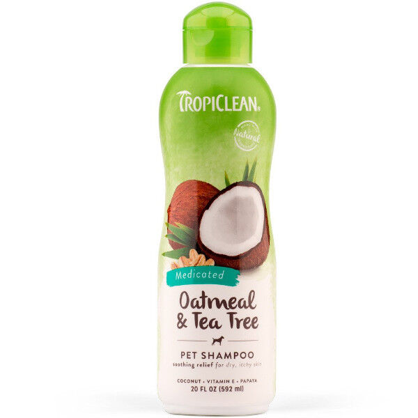 Tropiclean Oatmeal Tea Tree Shampoo 355 ml - szampon łagodzący dla psów i kotów