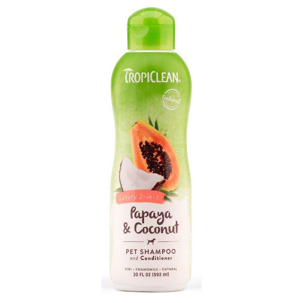 Tropiclean Papaya Coconut Shampoo 592 ml -szampon i odżywka w jednym dla psów i kotów