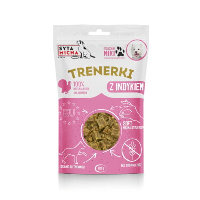 Syta Micha Trenerki z indykiem 80 g - miękkie przysmaki treningowe dla psów 1