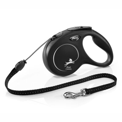 Flexi - smycz automatyczna NEW CLASSIC linka M, 5m czarna 1