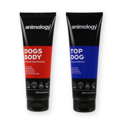 Animology zestaw kosmetyków dla psów do średniej i długiej sierści, szampon + odżywka, 2x250 ml-163032