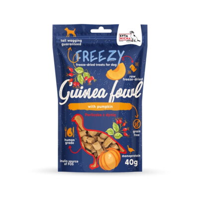 Syta Micha FREEZY Guinea Fowl 40 g - liofilizowane przysmaki dla psa Perliczka z dynią
