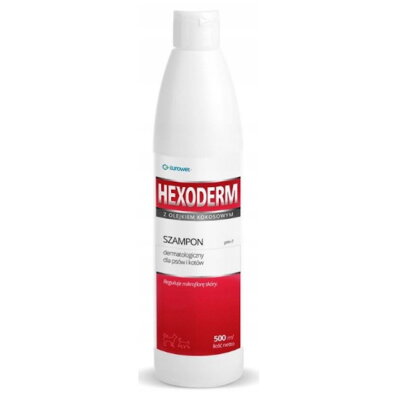 Eurowet Hexoderm 500 ml - szampon dermatologiczny dla psów i kotów 1