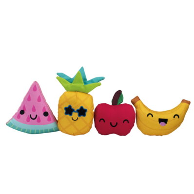 Doogy Set of 4 Fun Fruits Toys - zestaw pływających zabawek wesołe owoce