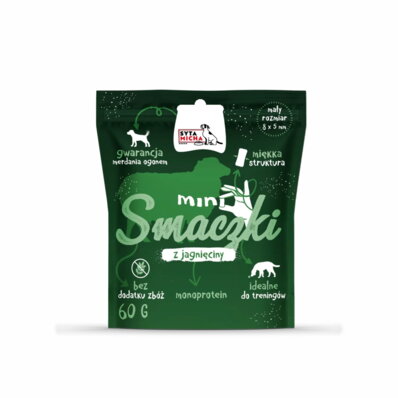 Syta Micha Mini smaczki z jagnięciną 60 g - małe, miękkie przysmaki treningowe dla psów