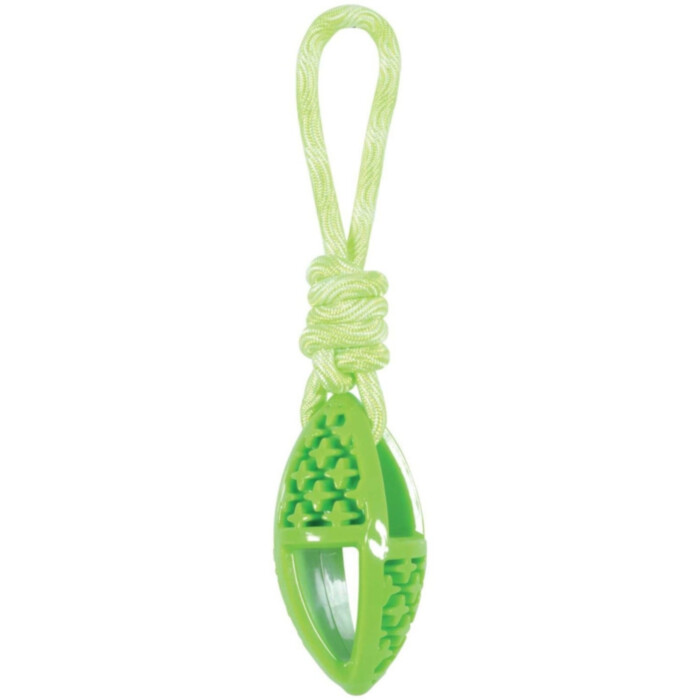 Zolux - zabawka TRP SAMBA owalna ze sznurem zielona 28 cm Zolux - zabawka TRP SAMBA owalna ze sznurem zielona 28 cm