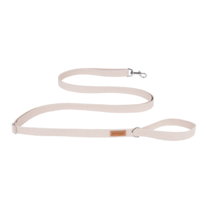 Amiplay Cotton - smycz regulowana Easy Fix dla psów beżowa Amiplay Cotton - smycz regulowana Easy Fix dla psów beżowa