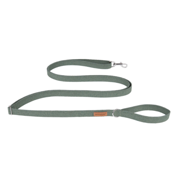 Amiplay Cotton - smycz regulowana Easy Fix dla psów khaki Amiplay Cotton - smycz regulowana Easy Fix dla psów khaki
