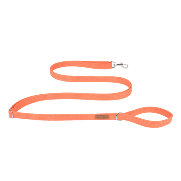 Amiplay Cotton - smycz regulowana Easy Fix dla psów pomarańczowa Amiplay Cotton - smycz regulowana Easy Fix dla psów pomarańczowa