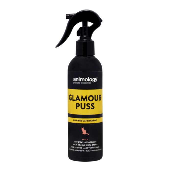 Animology Glamour Puss No Rinse Cat Shampoo 250 ml - szampon bez spłukiwania dla kotów o zapachu brzoskwini w sprayu Animology Glamour Puss No Rinse Cat Shampoo 250 ml - szampon bez spłukiwania dla kotów o zapachu brzoskwini w sprayu