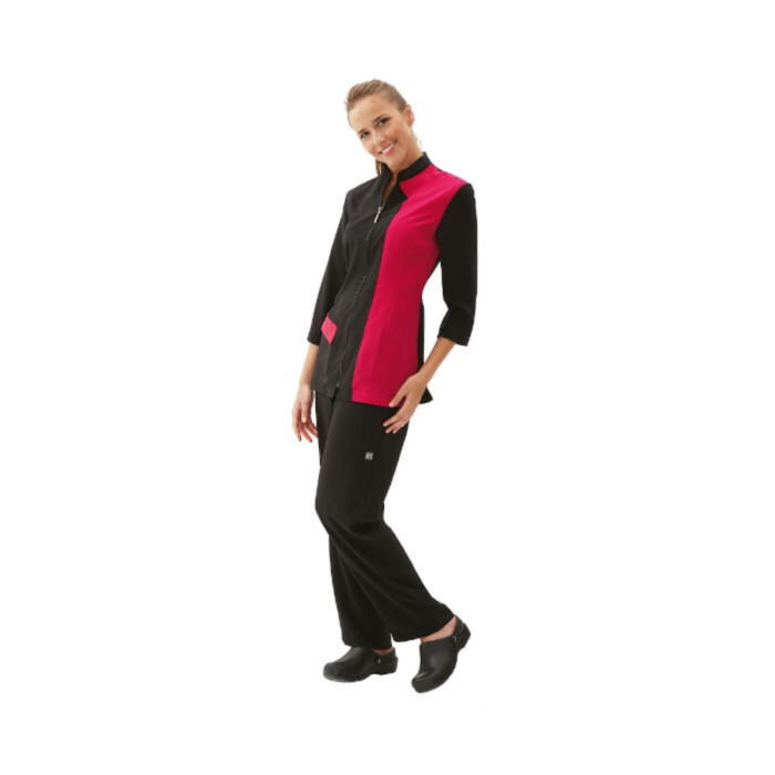Bluza groomerska Artero Mila Fuchsia Black XL różowo czarna