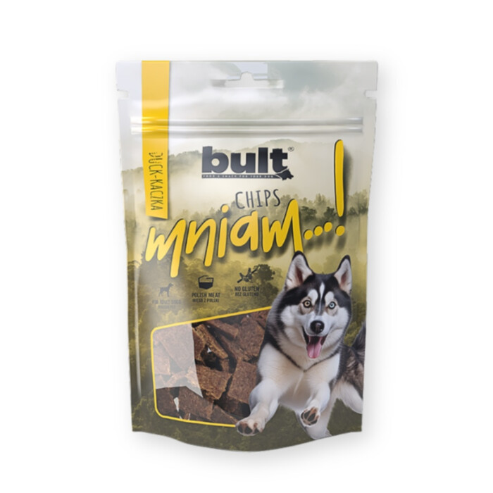 Bult - Chipsy z kaczką 100 g - karma uzupełniająca z kaczką dla psów Bult - Chipsy z kaczką 100 g - karma uzupełniająca z kaczką dla psów