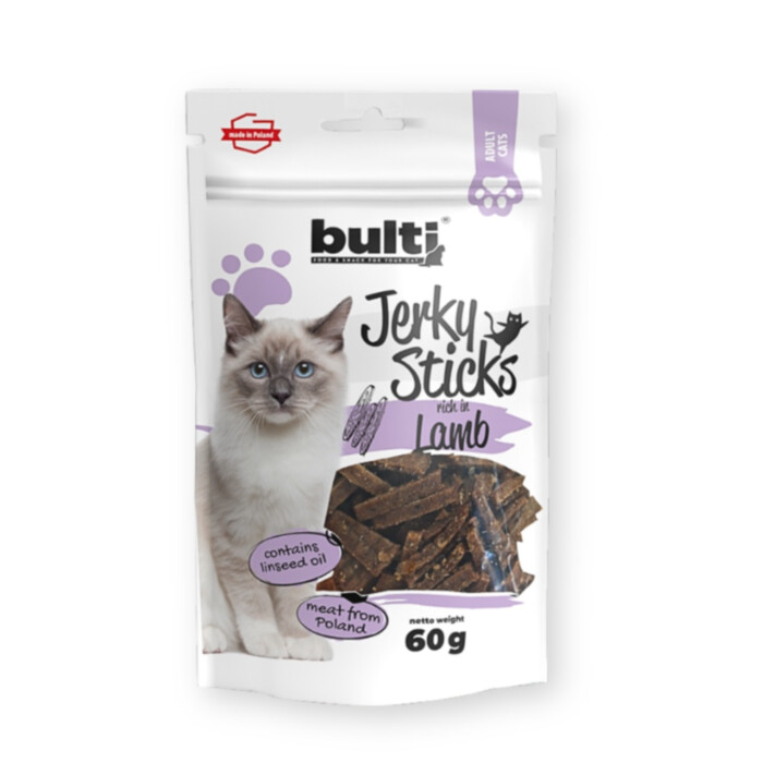Bulti Jerky Sticks Lamb 60 g - przysmak z jagnięciną dla kota