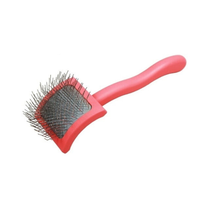 Chris Christensen - Big G Small Slicker Brush - mała szczotka pudlówka, gęste igły, koralowa Chris Christensen - Big G Small Slicker Brush - mała szczotka pudlówka, gęste igły, koralowa