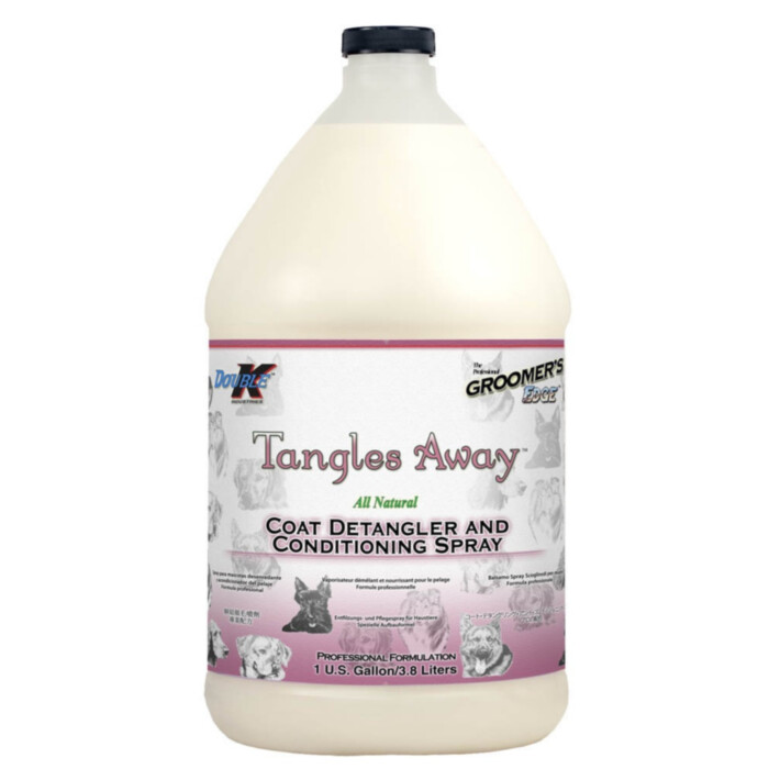 Double K Tangles Away 3,78 l - spray do sierści splątanej i skołtunionej Double K Tangles Away 3,78 l - spray do sierści splątanej i skołtunionej
