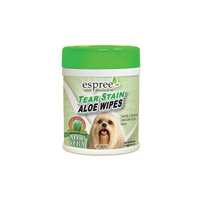 Espree Tear Stain Aloe Wipes chusteczki do usuwania zażółceń i czyszczenia okolic oczu 60 szt.