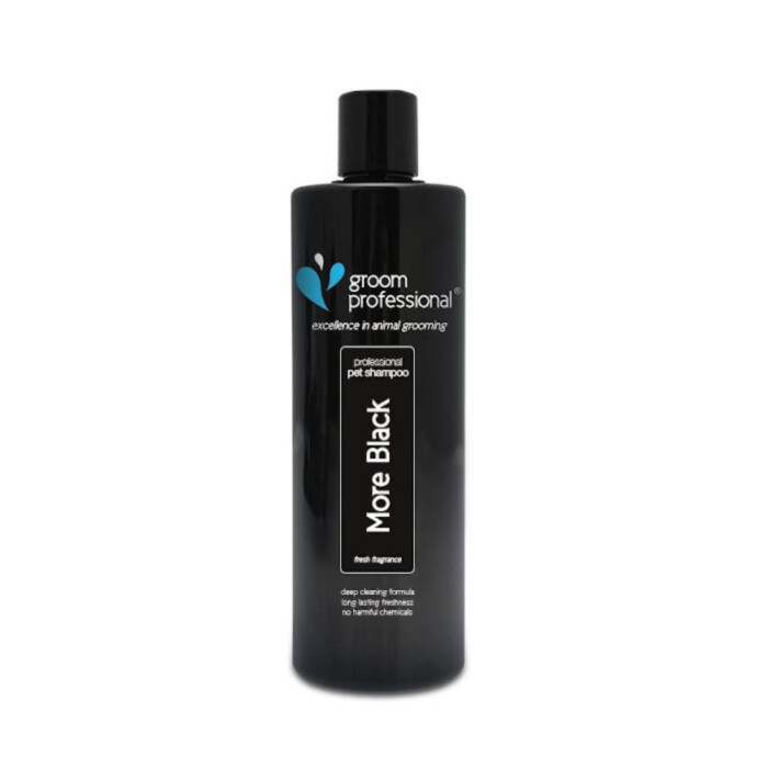 Groom Professional More Black 450 ml - szampon dla czarnej i ciemnej sierści Groom Professional More Black 450 ml - szampon dla czarnej i ciemnej sierści