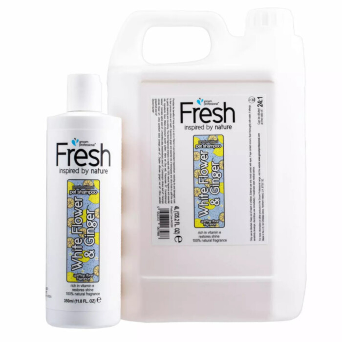 Groom Professional Fresh White Flower & Ginger Shampoo - szampon regenerujący do zniszczonej sierści Groom Professional Fresh White Flower & Ginger Shampoo - szampon regenerujący do zniszczonej sierści
