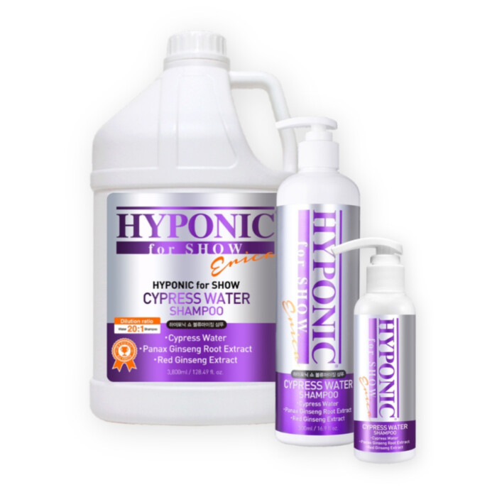 Hyponic for Show Dogs Cypress Water Volumizing Shampoo - szampon dla psów wystawowych zwiększający objętość