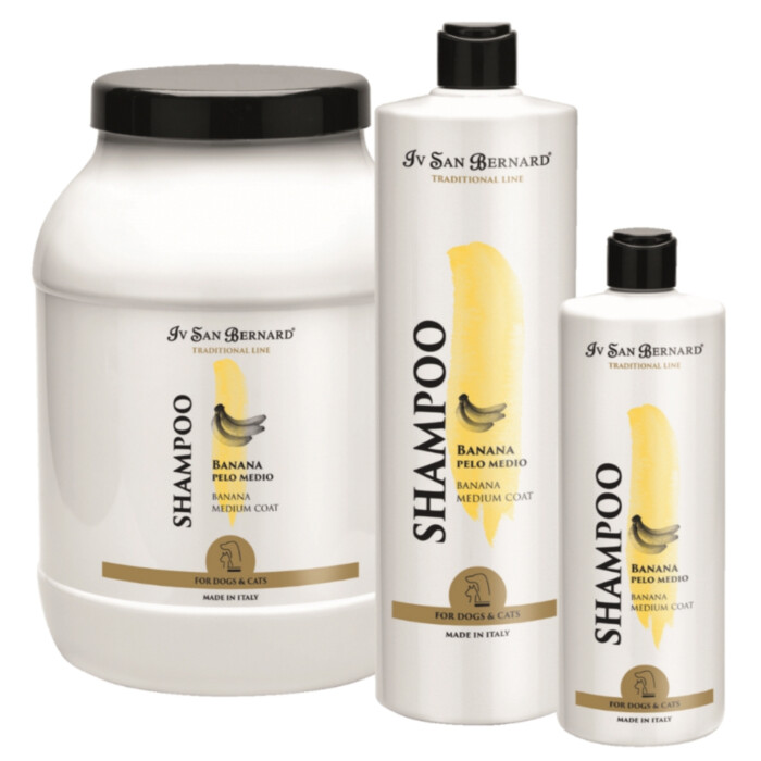 Iv San Bernard Bannana Shampoo szampon do sierści szorstkiej, średniodługiej Iv San Bernard Bannana Shampoo szampon do sierści szorstkiej, średniodługiej