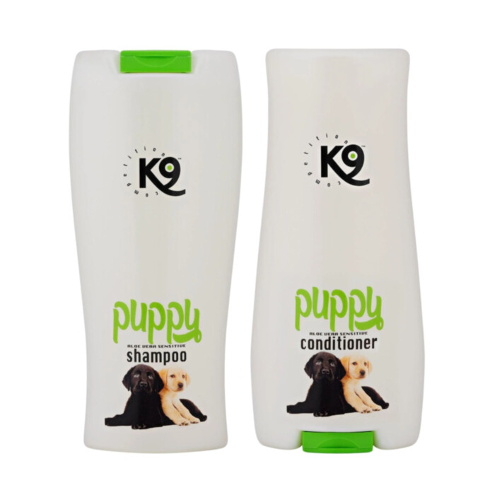 K9 Puppy zestaw kosmetyków dla szczeniąt szampon + odżywka, 2x300 ml K9 Puppy zestaw kosmetyków dla szczeniąt szampon + odżywka, 2x300 ml
