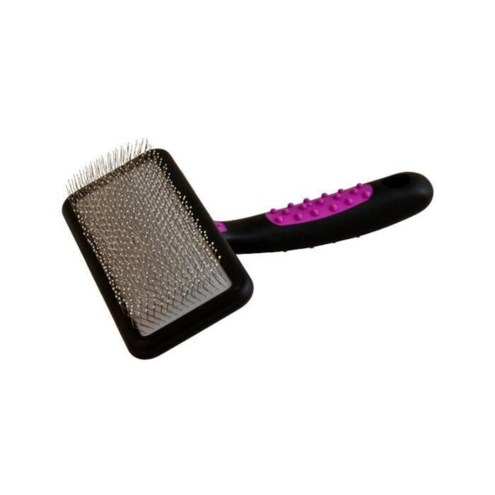 Szczotka pudlówka KW Smart Slicker Brush miękka z zabezpieczonymi pinami, duża