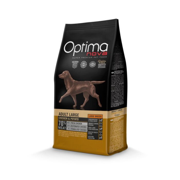 Próbka Optimanova Adult Large Breed Chicken & Potato - karma bezglutenowa dla dorosłych psów dużych ras Próbka Optimanova Adult Large Breed Chicken & Potato - karma bezglutenowa dla dorosłych psów dużych ras
