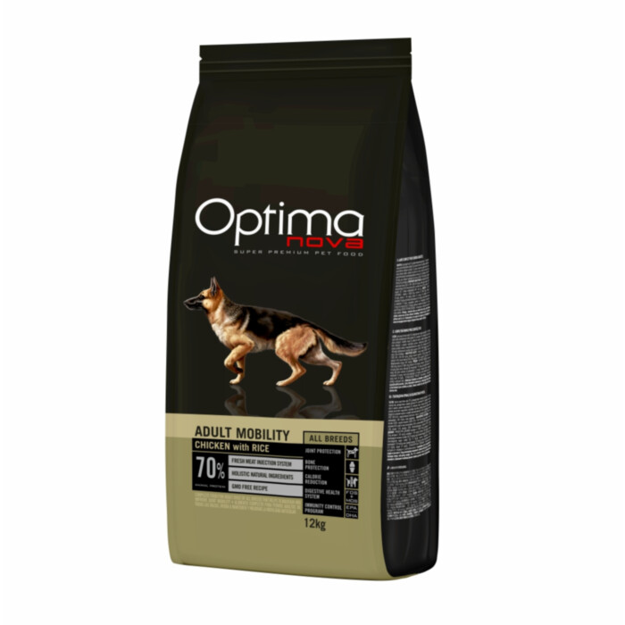 Optimanova Adult Mobility Chicken with Rice 12 kg - karma dla dorosłych psów pracujących