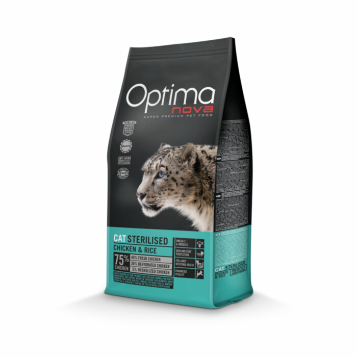 Optimanova Cat Adult Sterilised Chicken & Rice 2 kg - karma dla kotów sterylizowanych Optimanova Cat Adult Sterilised Chicken & Rice 2 kg - karma dla kotów sterylizowanych