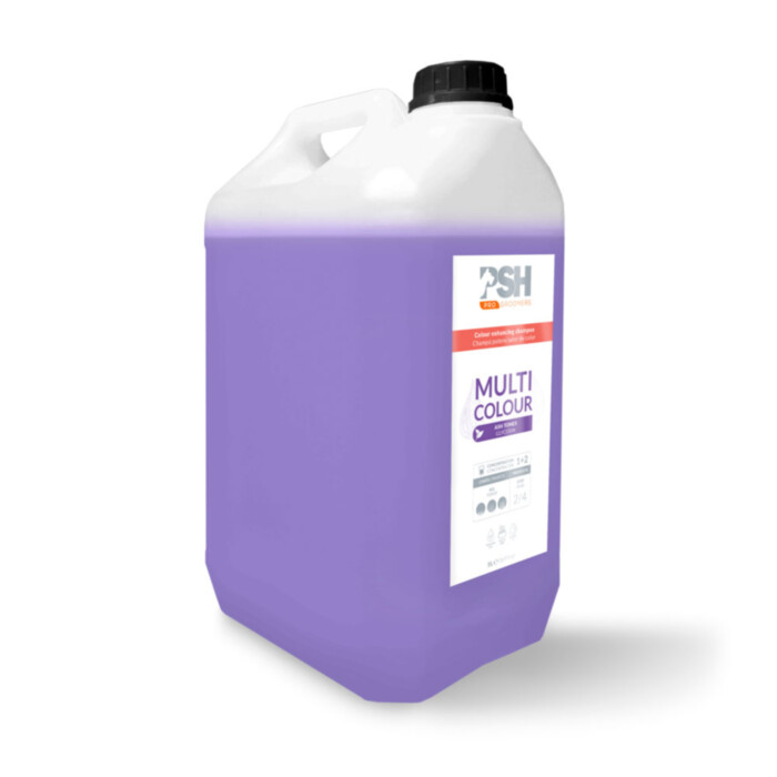 PSH Multi Colour Shampoo 5 l - szampon wzmacniający biały kolor sierści PSH Multi Colour Shampoo 5 l - szampon wzmacniający biały kolor sierści