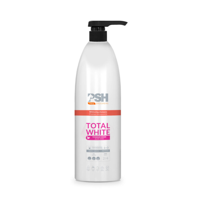 PSH Total White Shampoo 1 L - szampon wybielający z białym pigmentem
PSH Total White Shampoo 1 L - szampon wybielający z białym pigmentem