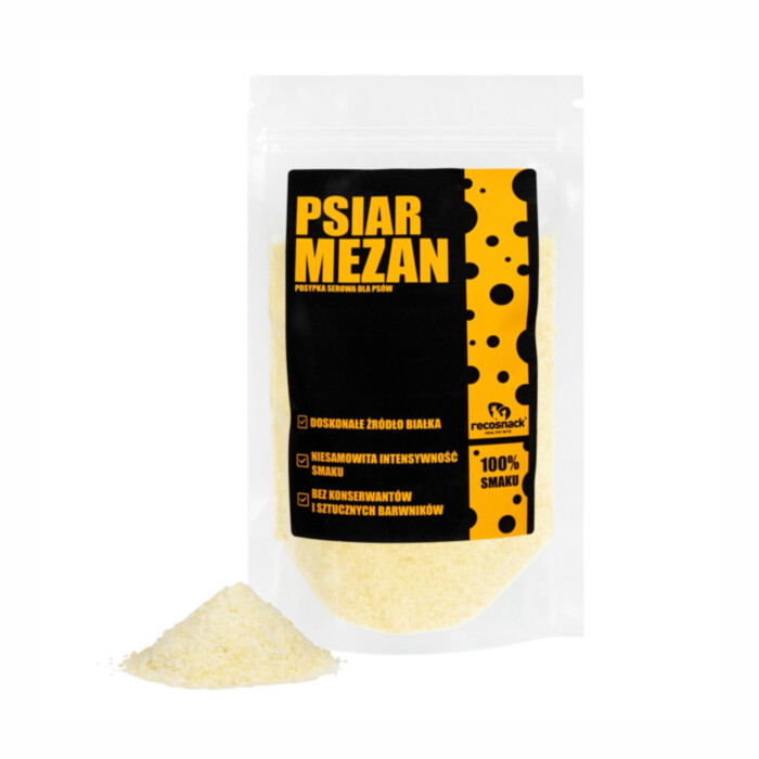 Recosnack Psiarmezan 200 g - naturalny dodatek do karmy z sera himalajskiego dla psa Recosnack Psiarmezan 200 g - naturalny dodatek do karmy z sera himalajskiego dla psa