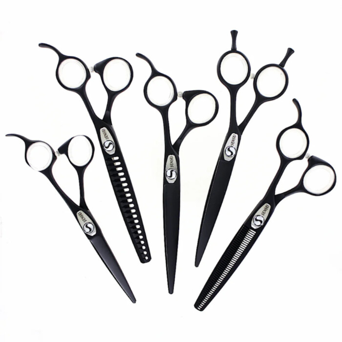 Sensei RuffCut Set 8" - zestaw profesjonalnych nożyczek i degażówek z japońskiej stali, 5 sztuk Sensei RuffCut Set 8" - zestaw profesjonalnych nożyczek i degażówek z japońskiej stali, 5 sztuk