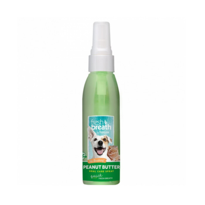 Tropiclean Fresh Breath Oral Care Spray Peanut Butter 118ml - preparat dla psów odświeżający oddech o smaku masła orzechowego Tropiclean Fresh Breath Oral Care Spray Peanut Butter 118ml - preparat dla psów odświeżający oddech o smaku masła orzechowego