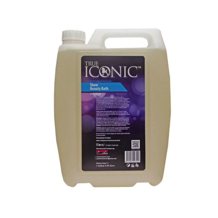 True Iconic Show Beauty Bath - łagodny szampon dogłębnie myjący do każdej sierści 4546 ml True Iconic Show Beauty Bath - łagodny szampon dogłębnie myjący do każdej sierści 4546 ml