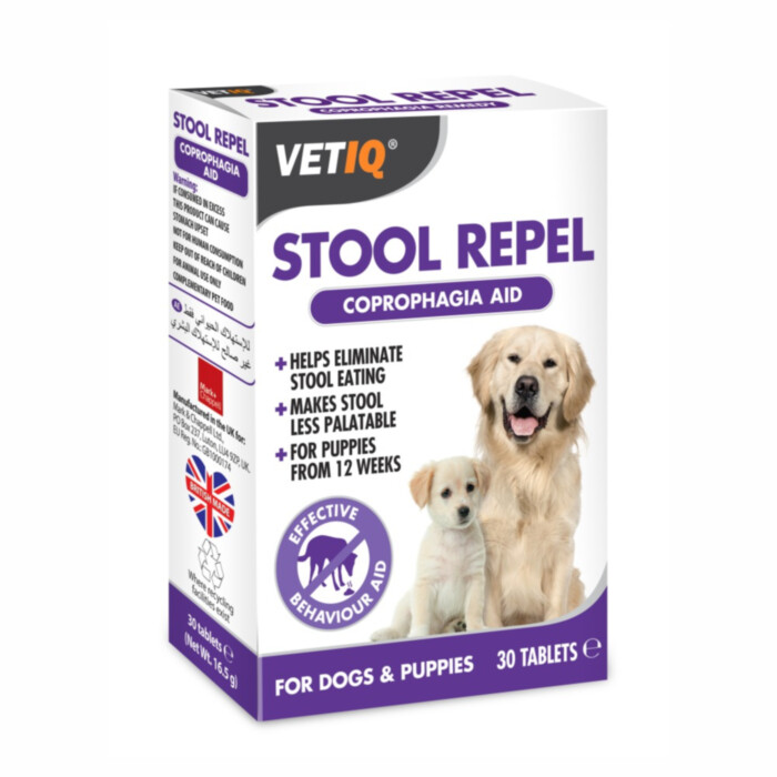 VetIQ Stool Repel - preparat dla psów przeciw koprofagii, 30 tabletek