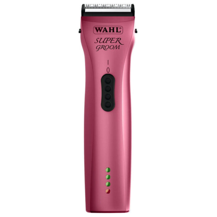 Wahl maszynka Super Groom - cicha, bezprzewodowa, w kolorze różowym z regulowanym ostrzem