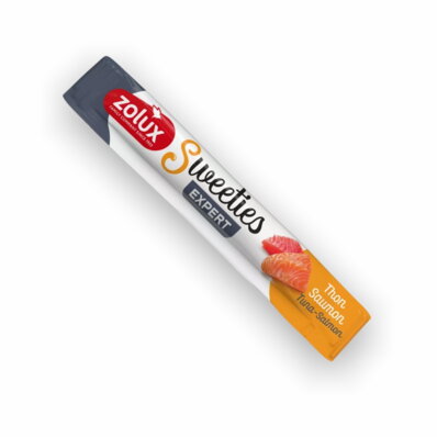 Zolux - przysmak kremowy dla kota Sweeties z tuńczykiem i łososiem 14 g Zolux - przysmak kremowy dla kota Sweeties z tuńczykiem i łososiem 14 g