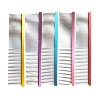 4Paws grzebień aluminiowy bez rączki 19 cm mieszany 50/50 1